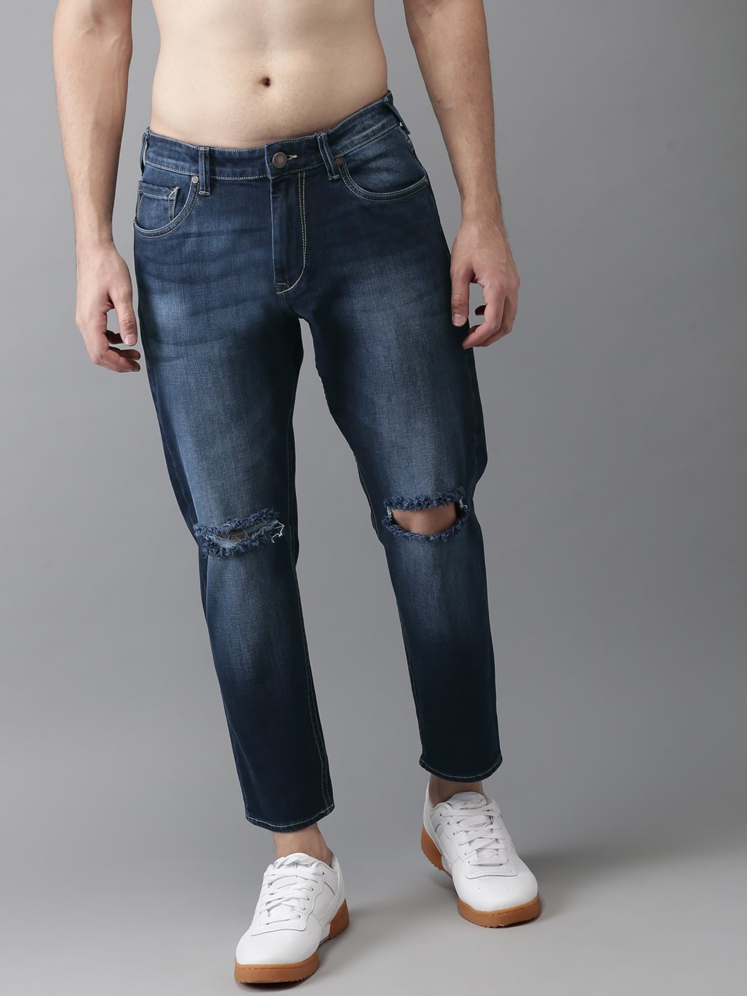 Men's  Sportily Stylish Outdoor Light Black Jeans
