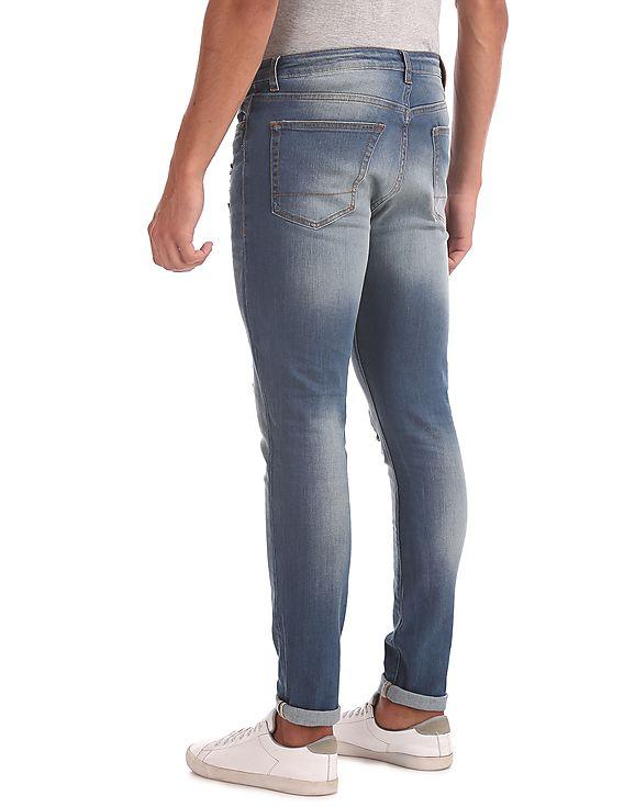 Men's Comfortable Well-Worn Jeans