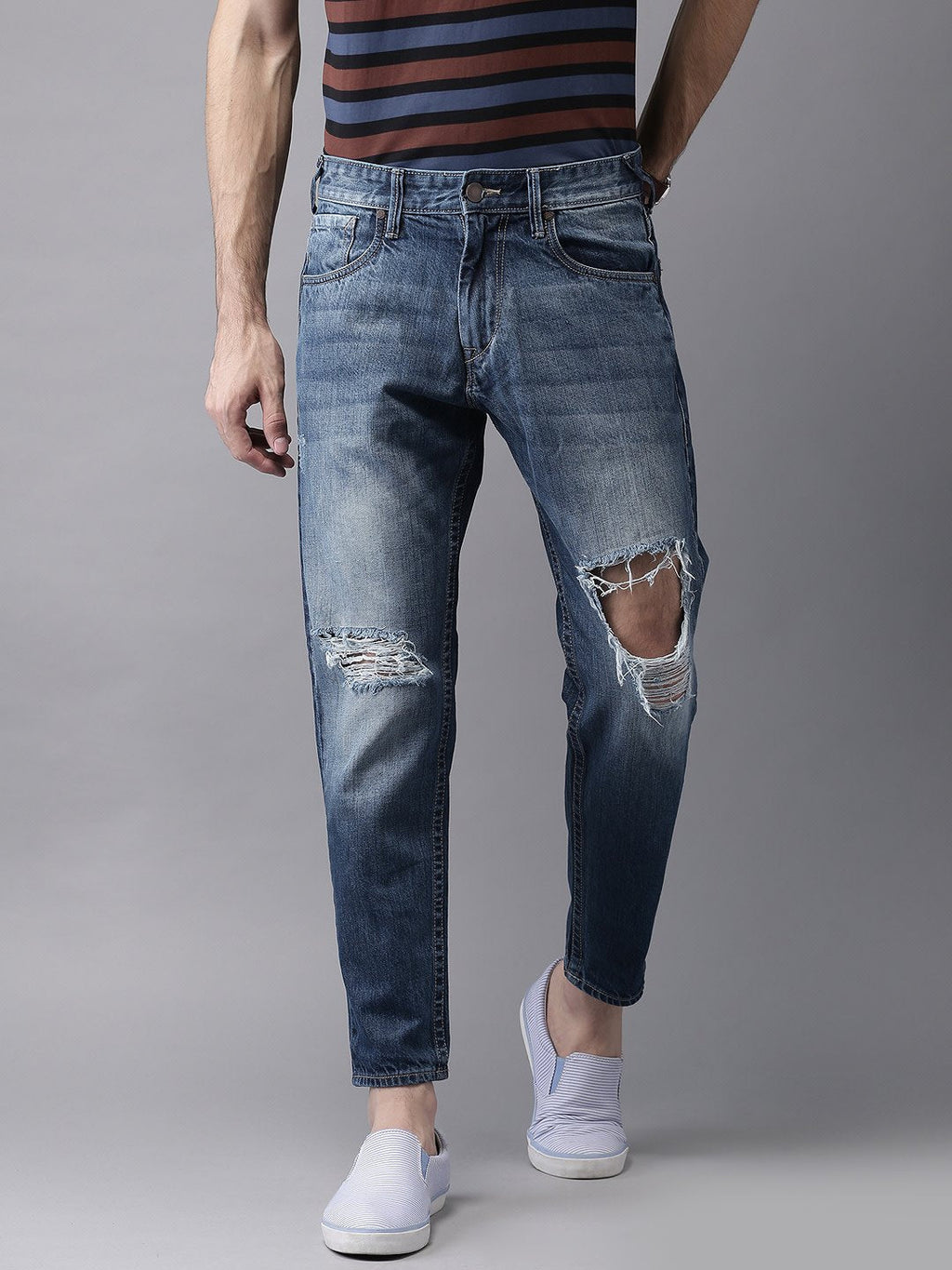 Men's  Sportily Stylish Outdoor Blue Jeans
