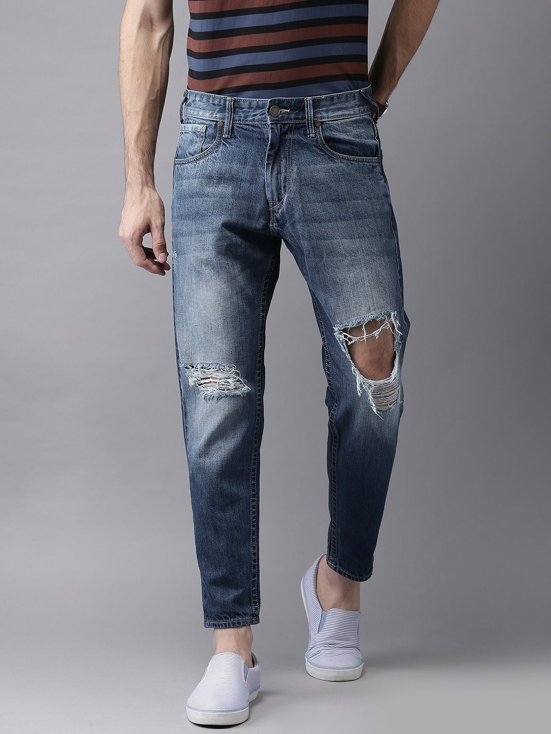 Men's  Sportily Stylish Outdoor Blue Jeans