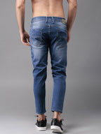 Men's  Sportily Stylish Outdoor Light Blue Jeans