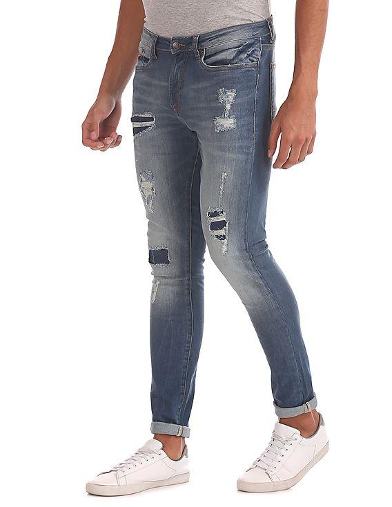 Men's Comfortable Well-Worn Jeans