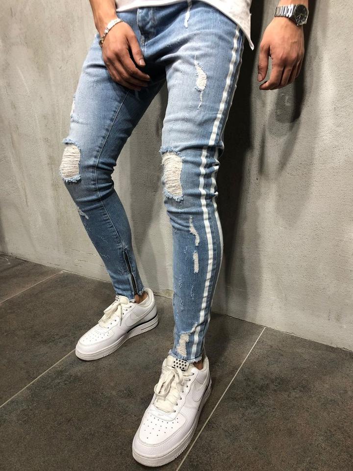 Men's Designer feel separator Jeans Blue